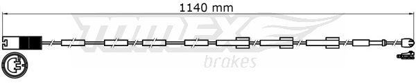 TOMEX BRAKES Сигнализатор, износ тормозных колодок TX 31-38